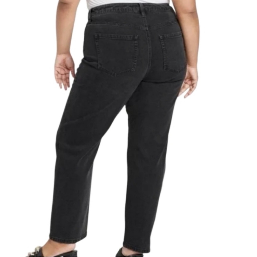 HIGH RISE 90S STRAIGHT JEANS BLACK WASH SZ 26 NWT